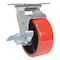 Vestil Polyurethane Swivel With Brake Caster 5 In. Diameter x 2 In. Width 990 Lb. Capacity Red/Black CST-VE-5X2PU-SWB - alternate 6